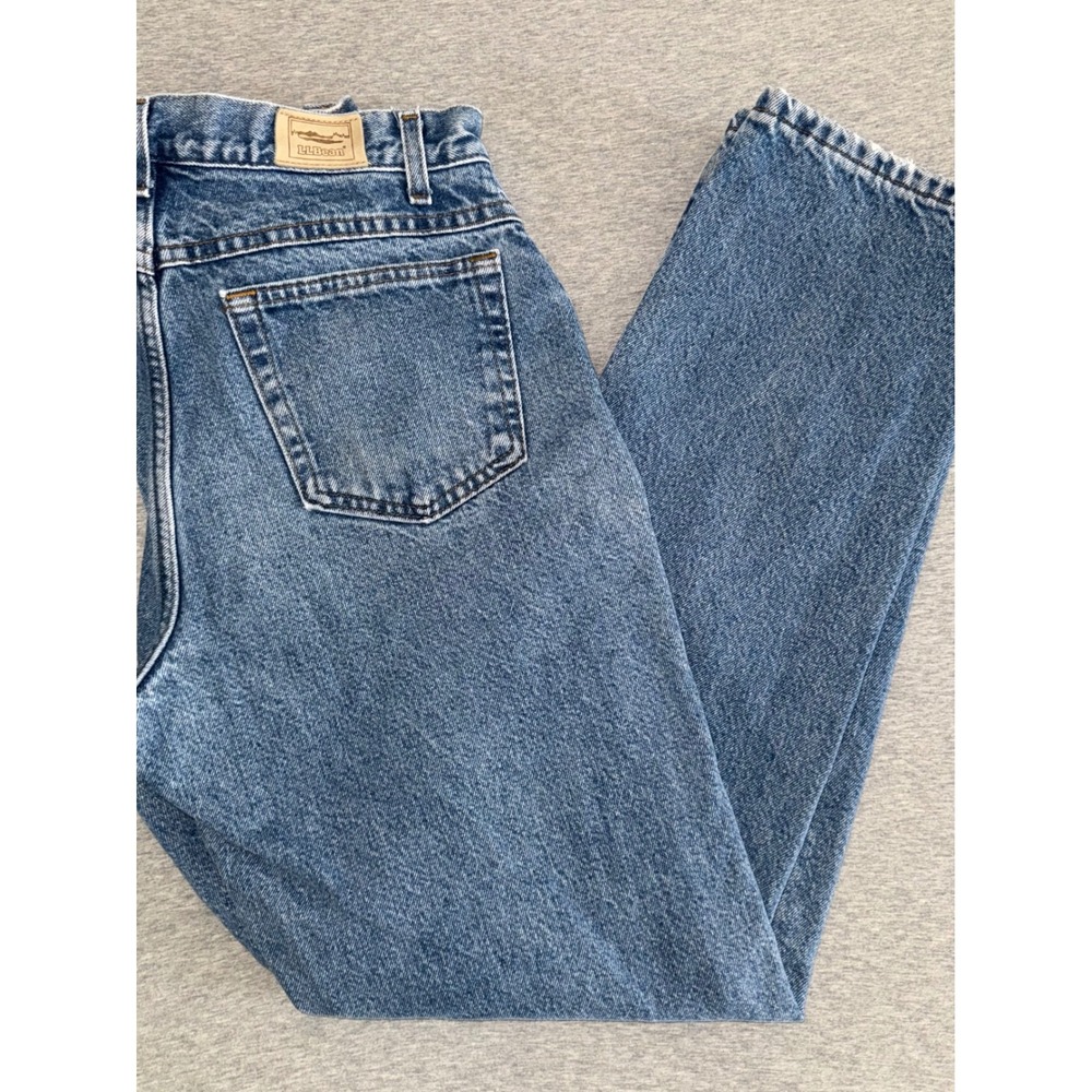 LL Bean Mens Flannel Lined Straight Fit  Jeans Size 31x32 Workwear Preppy